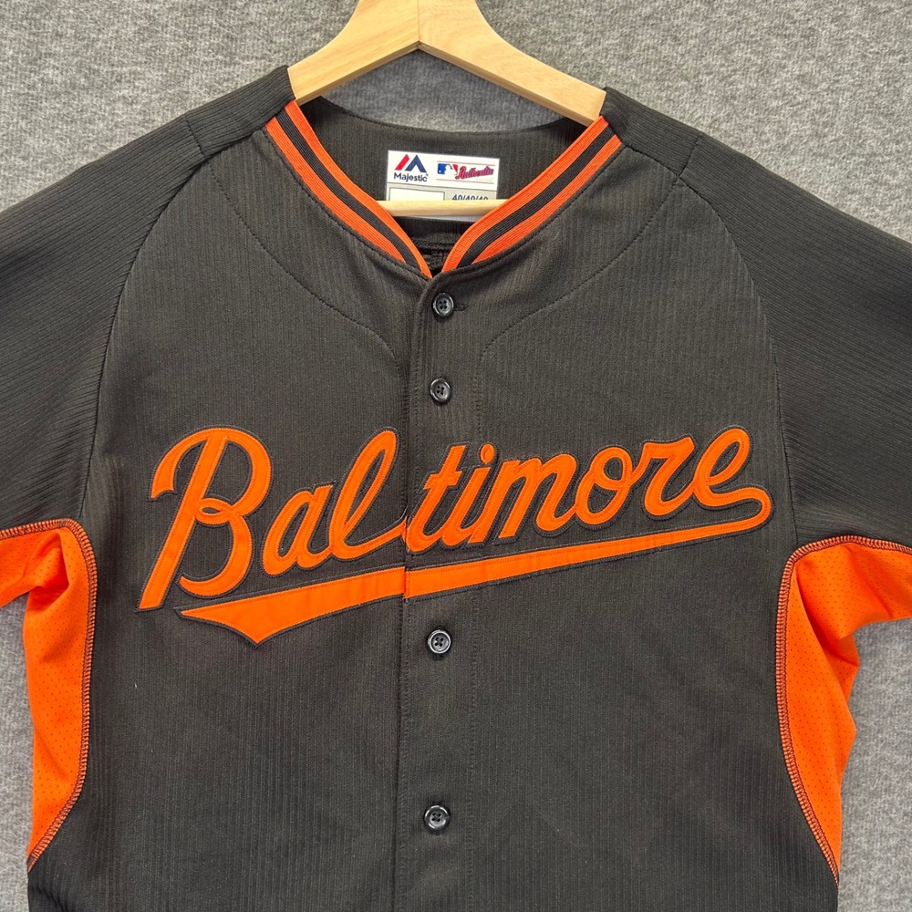 Majestic Baltimore Orioles Authentic Cool Base Baseball Jersey‎ Black 40/40/40
